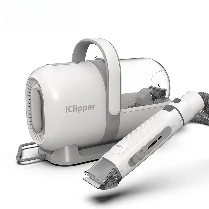 

Pet Grooming Vacuum With Clippers Trimmers Deshed Brush Dog Cat Hair Remover Tools Kit