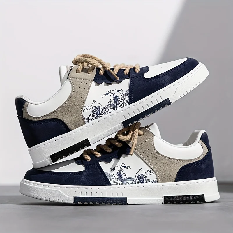 Nuevos zapatos de tablero retro para hombres, zapatos deportivos casuales de gran tamaño, zapatillas transpirables de moda, adecuados para actividades al aire libre