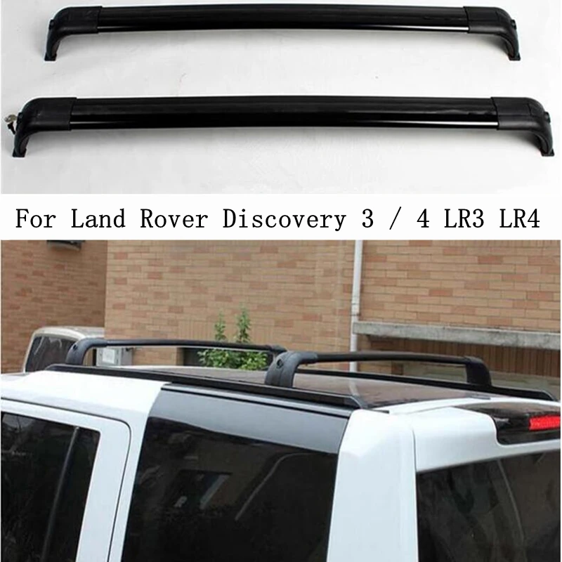 

Cross Bar Roof Rack For Land Rover Discovery 3 4 LR3 LR4 2004-2017 Aluminum Alloy Rails Luggage Racks Carrier Bars Top Rail Boxe