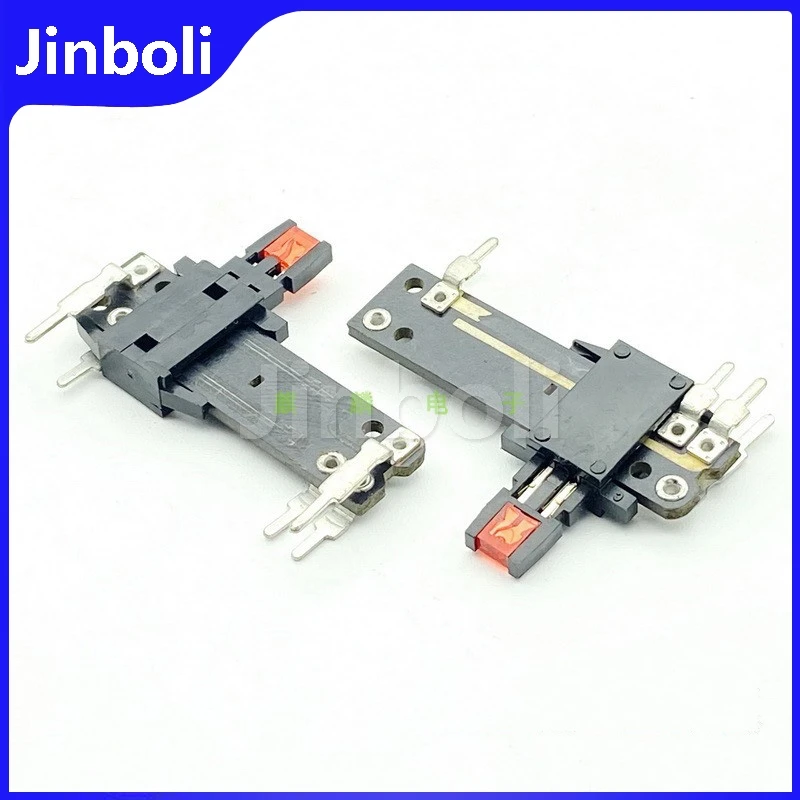 2PCS 35mm B100K Single 5Pins Straight Slide Potentiometer With LED Light Mixer Volume Fader EQ Light Control Center Positioning