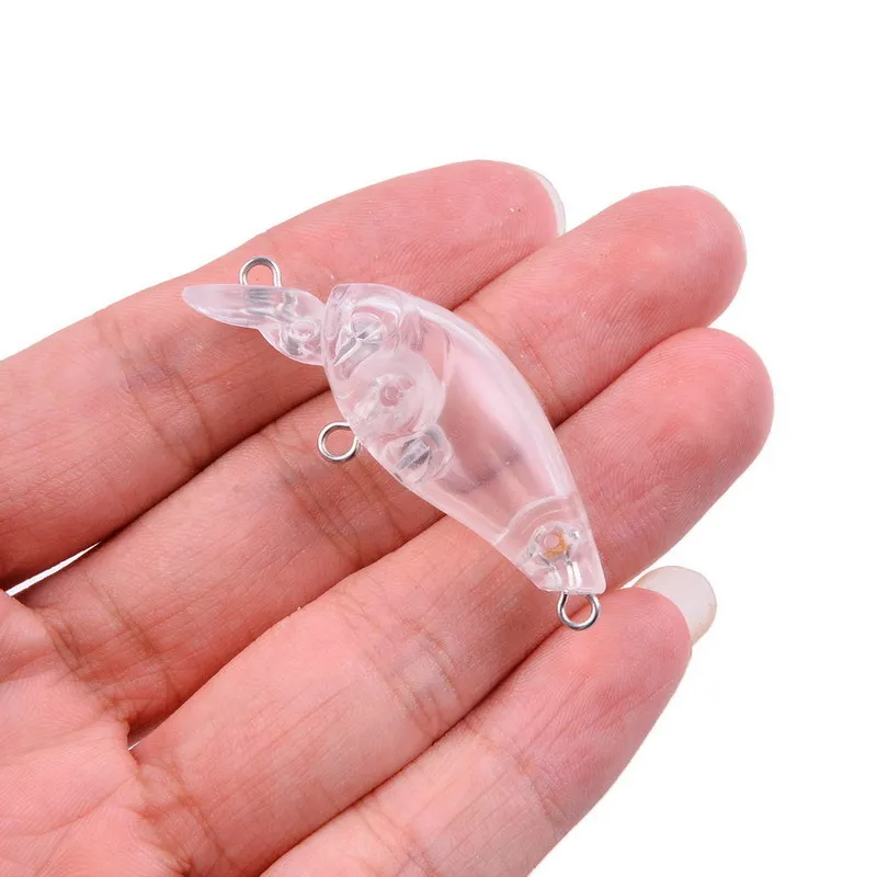 

New Hot Clear Unpainted Mini Crankbaits 2.9g 4.7cm Plastic Hard Ultra Long Cast Floating Lifelike Freshwater Bass Perch Fishing