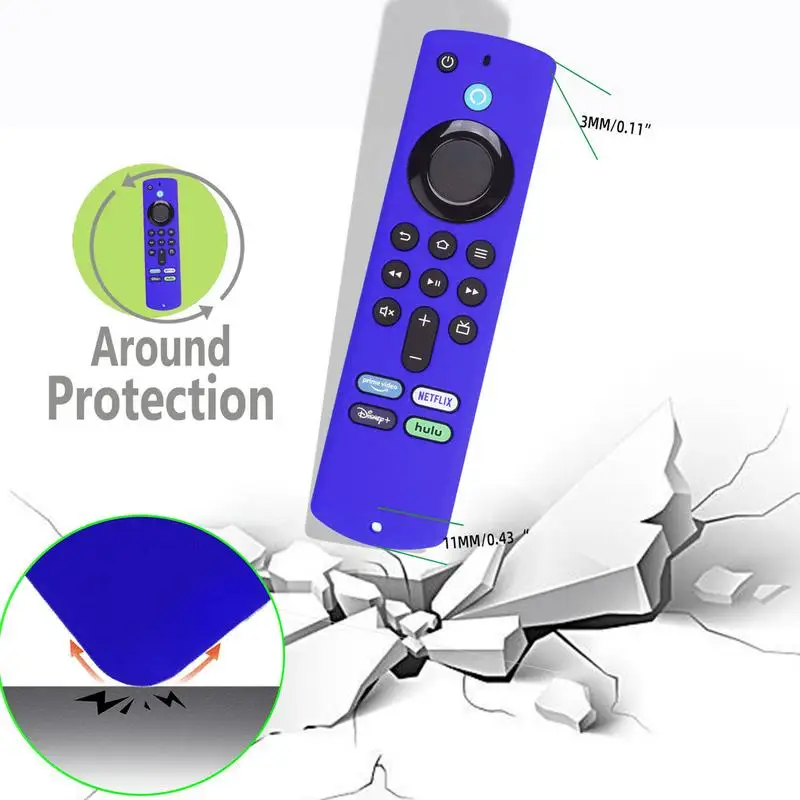 Silicone Case Protective Cover For Amazon Fire TV Stick 4K MAX Remote Control Anti-drop Dustproof Case Shell For TV Remote Case