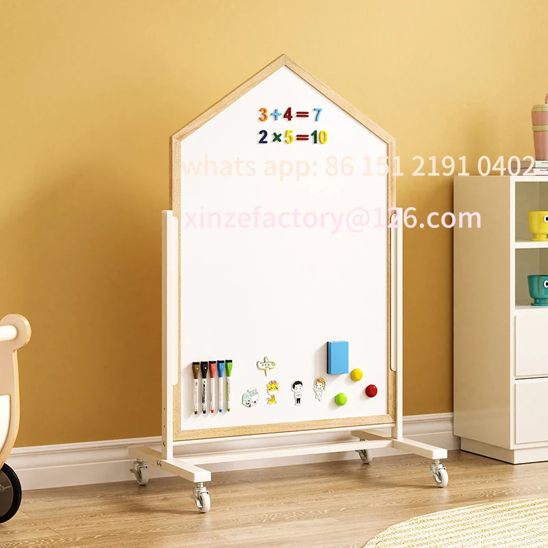 Customizable drawing board double-sided magnetic movable bracket easel home graffiti whiteboard erasable
