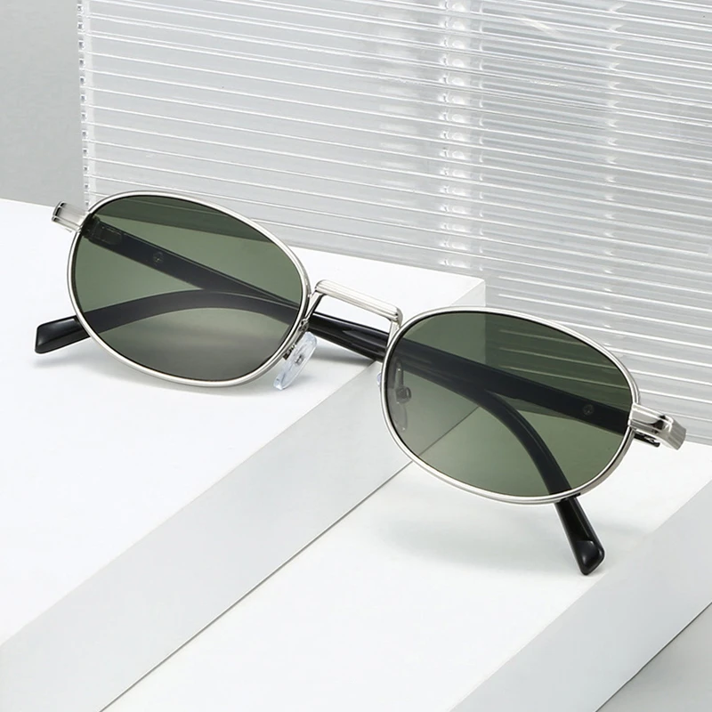 SHAUNA Ins أزياء شعبية البيضاوي الرجال النظارات الشمسية تتجه التدرج النساء فاسق ظلال UV400