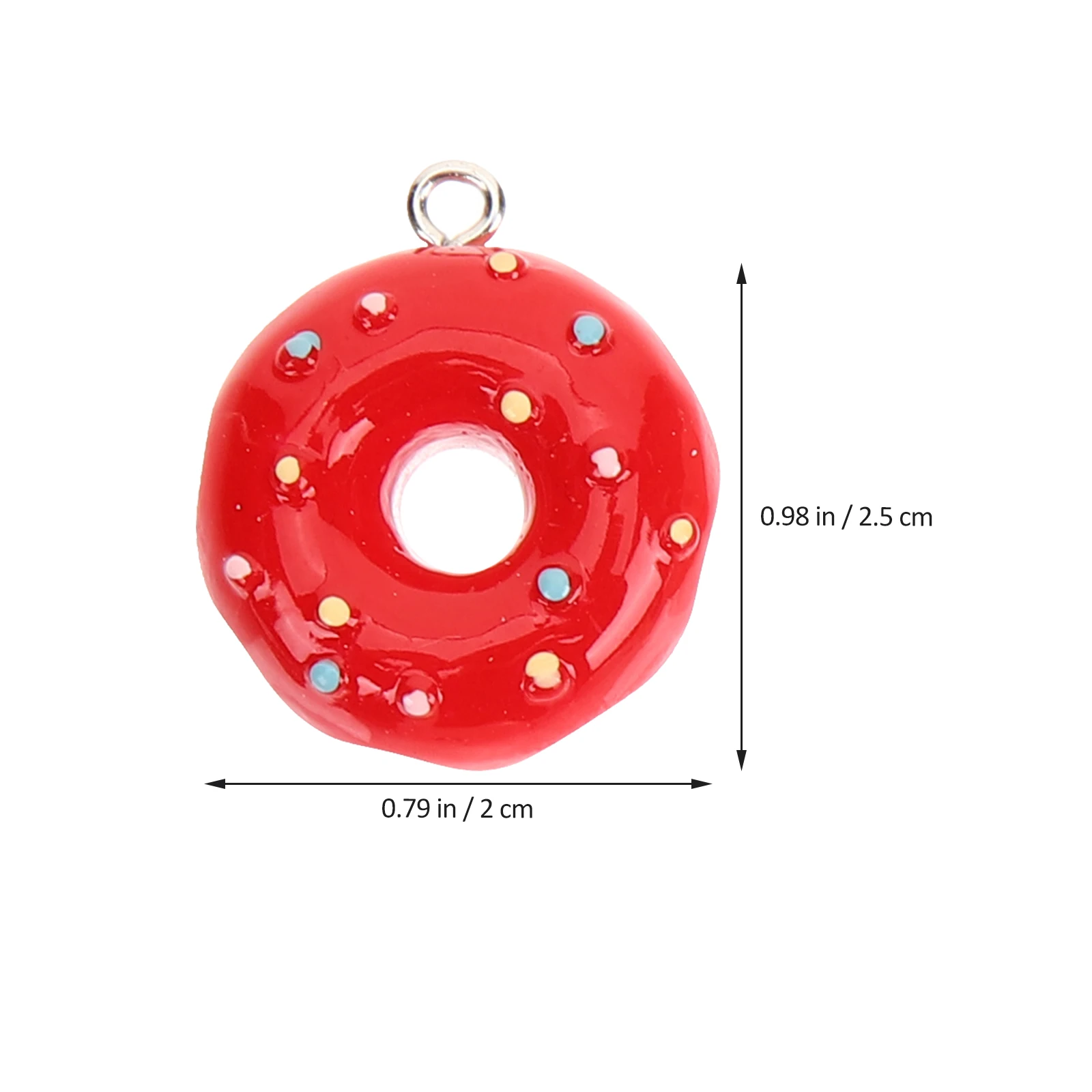 

20pcs Donut Resin Dessert Keychains Diy Jewelry Accessories Candy Necklace Candy Charms Beads Necklace Cake Charms