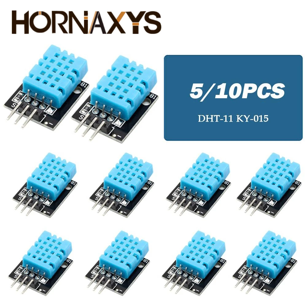 5/10PCS Smart 3pin KY-015 DHT-11 DHT11 modulo sensore di temperatura e umidità relativa digitale + PCB per Kit di avviamento fai da te Arduino