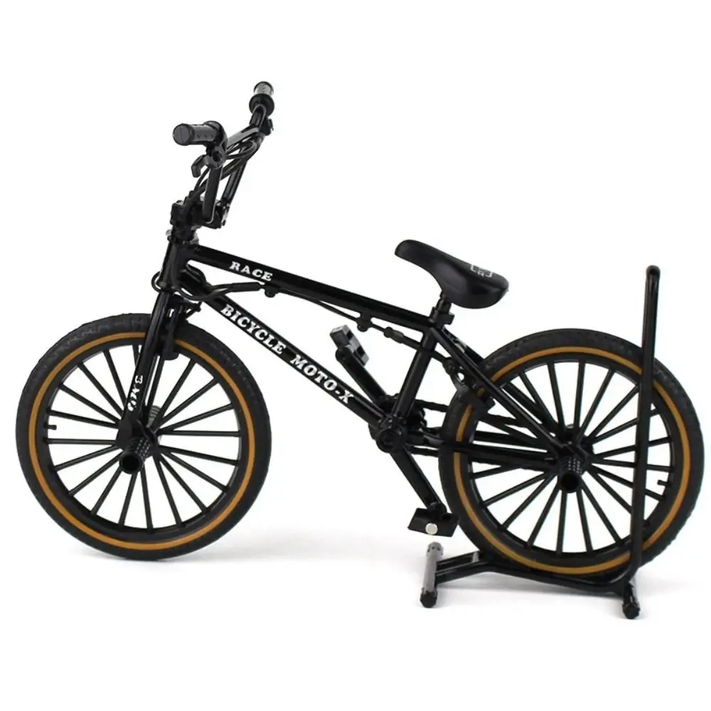 Birthday Gift Parking Rack Bicycle Model Alloy Metal Diecast Finger Mini Bike 1:8 Scale Stunt Bike Simulation Bike Boys Gift