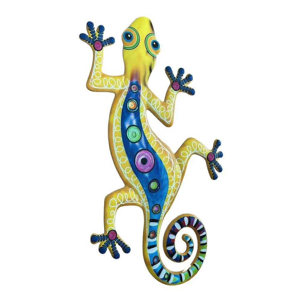 22x14cm Colorful Metal Wall Decor Iron - Rust Proof Waterproof Fade Resistant Art for Indoor Outdoor Wall Display