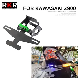 Motorcycle Rear License Plate Holder Folding Mount Bracket with LED Indicator Accessories for KAWASAKI Z900 Z 900 2017-2023