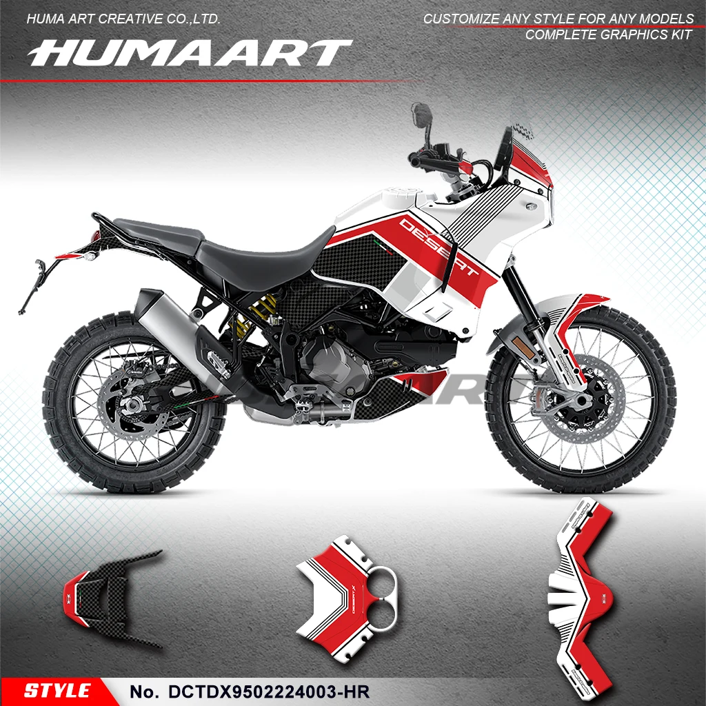 

Huпера клейкая Наклейка виниловая оболочка для Ducati DESERT X 2022 2023 2024, DCTDX9502224003-HR