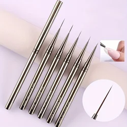 5PCS Nail Art Liner Brushes Hand Painted Brush Acrylic UV Gel Colours Paints Builder Drawing Pen DIY Manicure Design Accessories