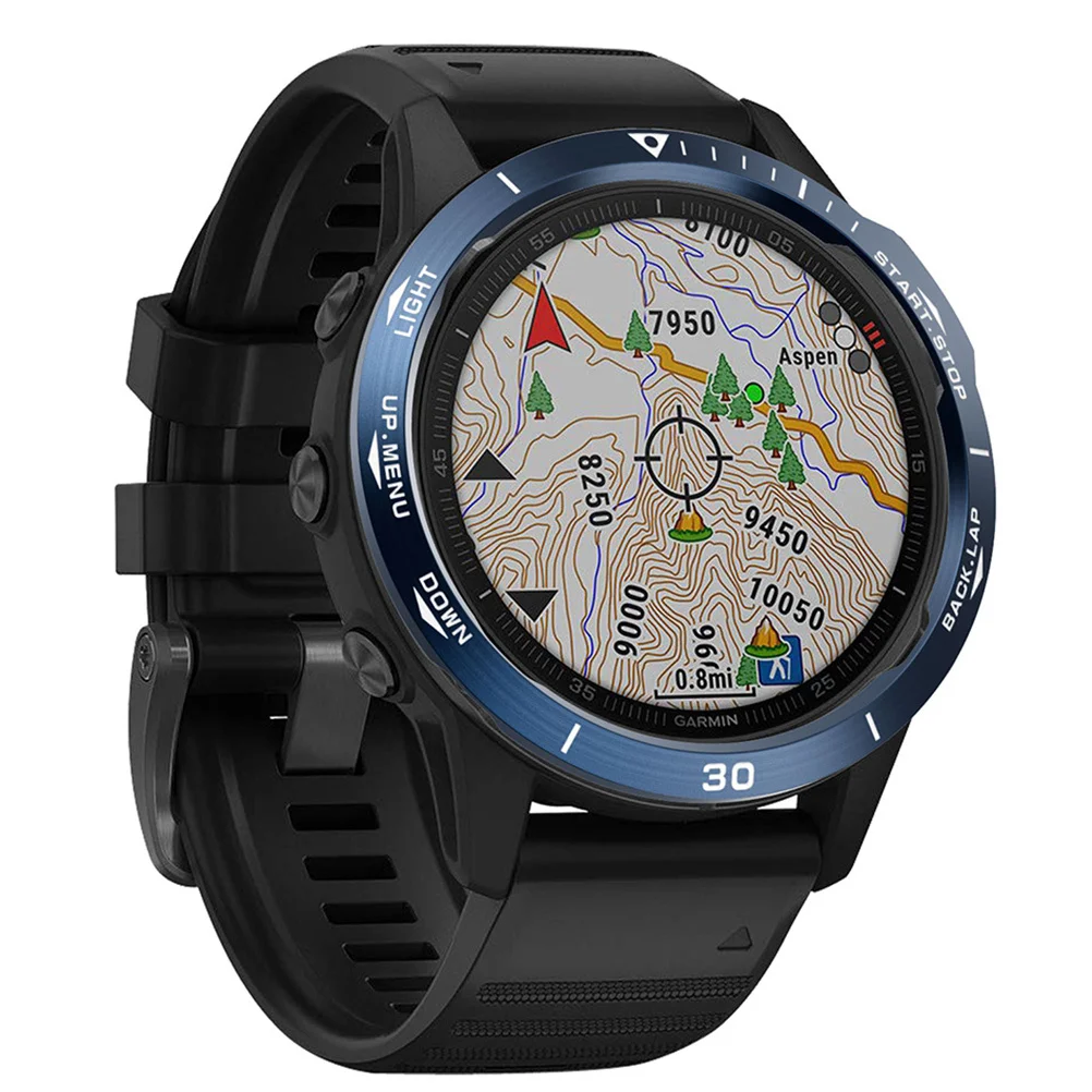 قطعة واحدة من إطار الساعة من الفولاذ المقاوم للصدأ لغطاء حلقة حماية متين 6X مقاوم للأوساخ وخفيف الوزن للاستخدام الخارجي