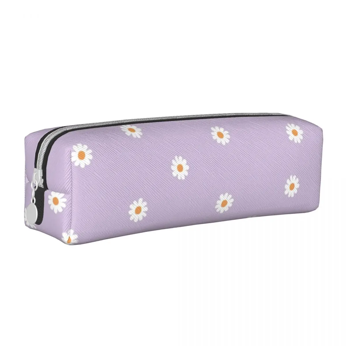 Purple Daisy Pencil Cases Flower Pen Box Bag Girls Boys Big Capacity Office Gifts Pencilcases