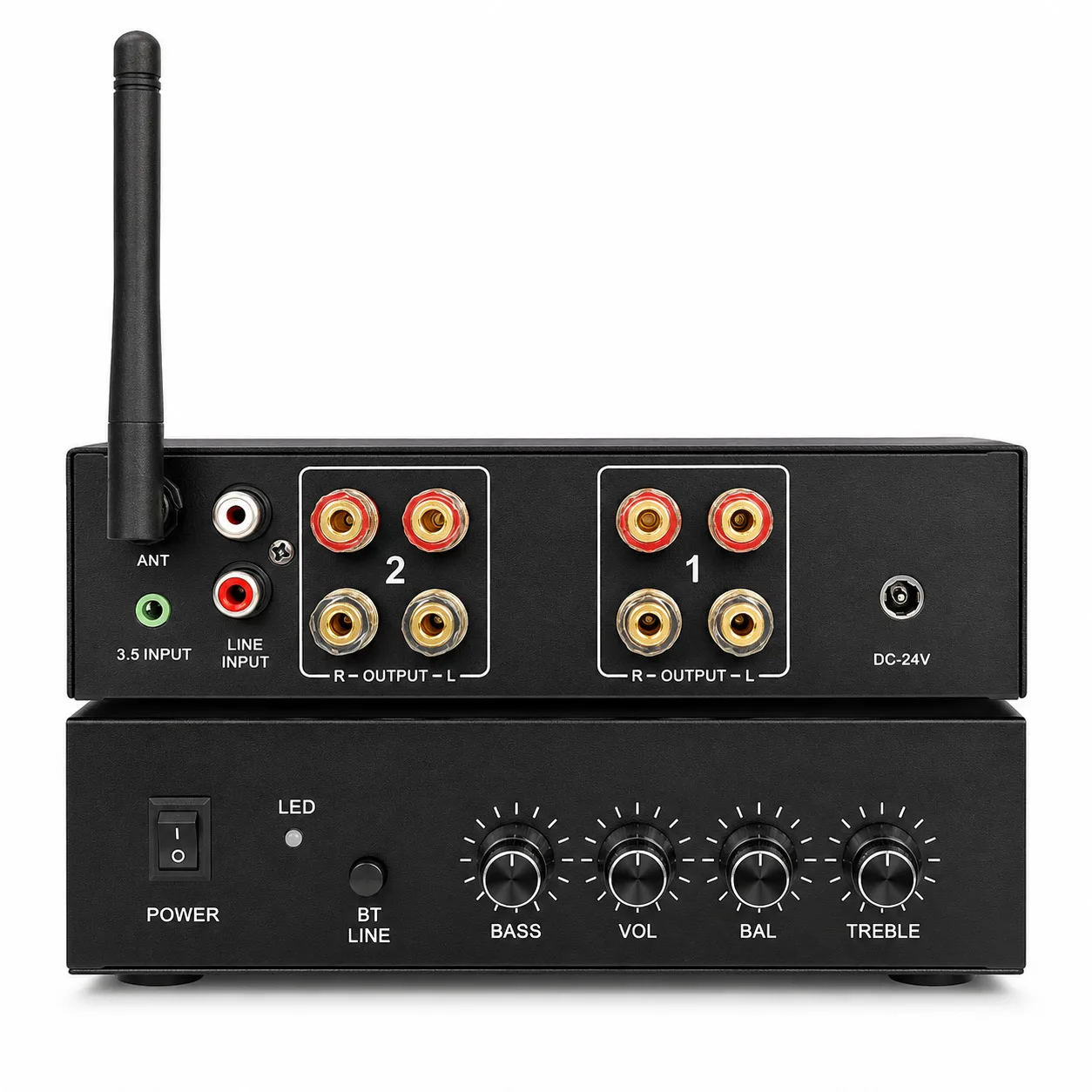 Home theater HiFi Bluetooth passive audio amplifier, high and low sound adjustment power amplifier