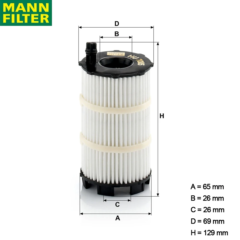 MANN FILTER HU7005X Oil Filter For FAW LAMBORGHINI VW AUDI R8 S8 Original Top filtration performance 079 198 405 B - Detail 1