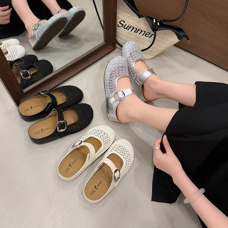 

Новые женские модные тапочки на толстой подошве, повседневные, с нескользящей подошвой, удобные, с круглым носком