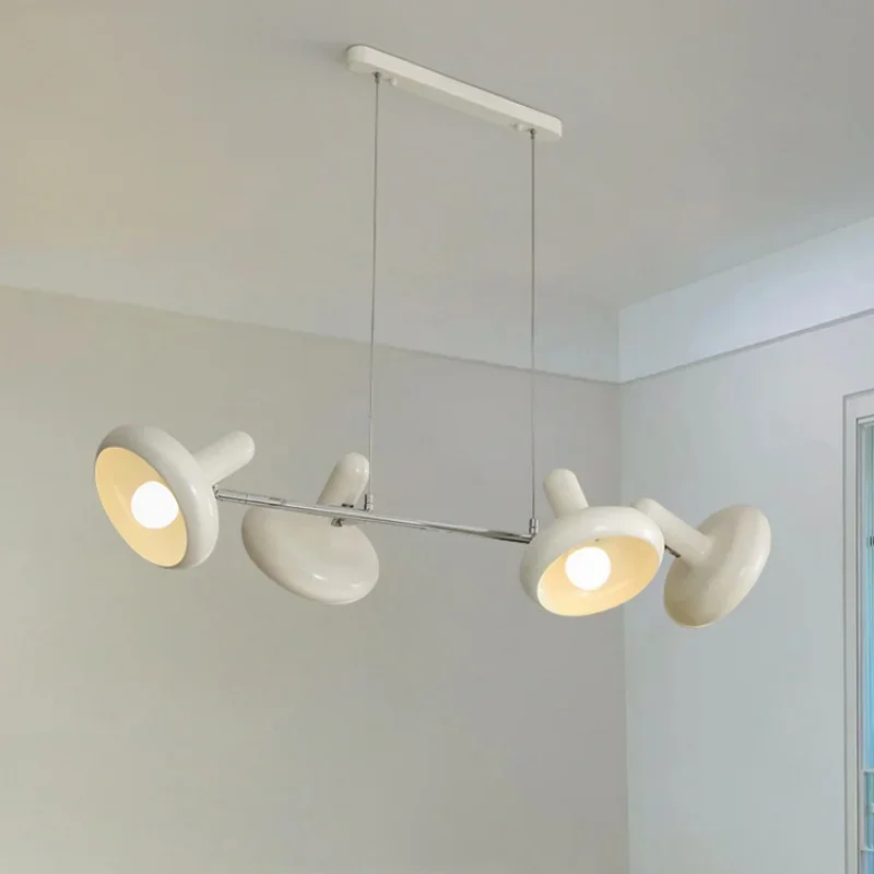 

Nordic Designer Long Strip Pendant Light Cream Style Restaurant Chandelier Dining Table Dining Room Counter Bedroom Hanging Lamp