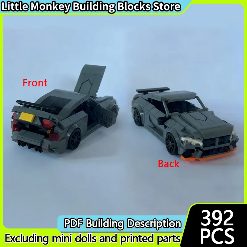 Speed Racing Car Model MOC Building Bricks M4 GTS Top Tier Sports Car Modular Technology Children Holiday Gifts Assemble Toys