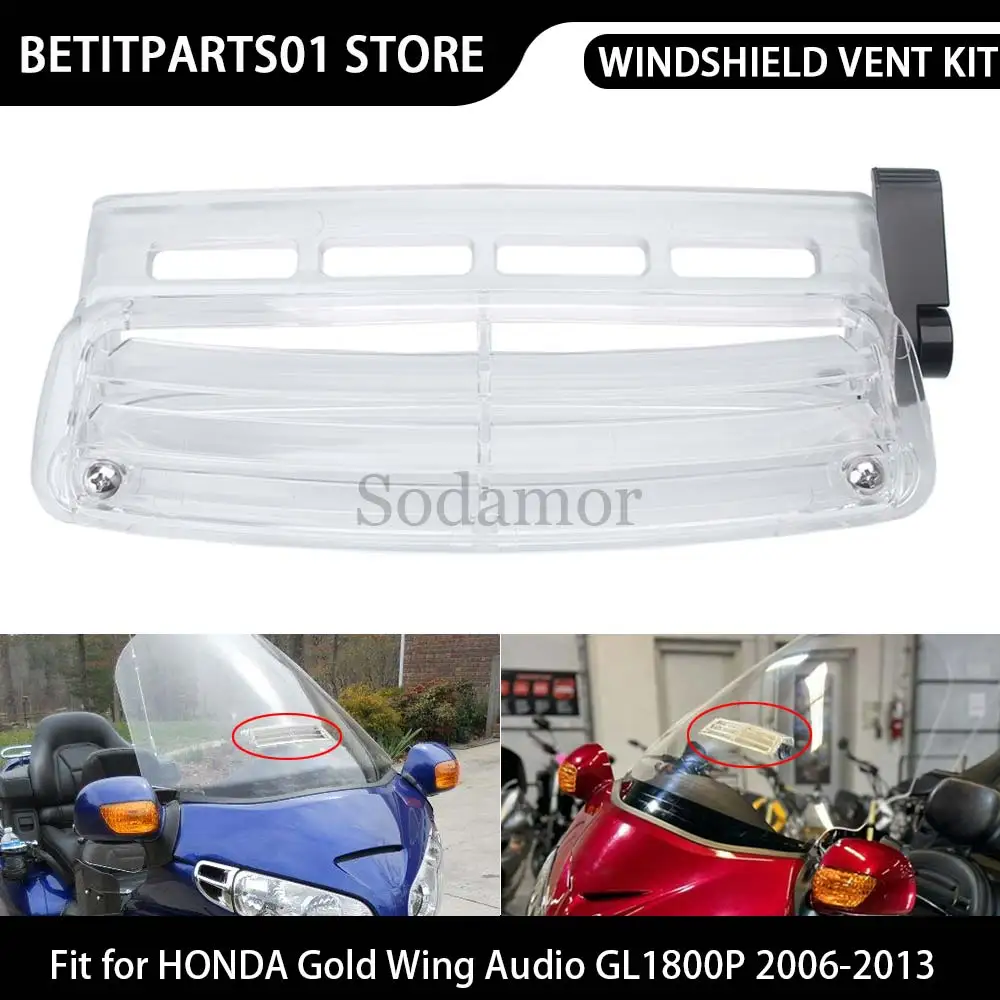 Accesorio para motocicleta, Kit de ventilación para parabrisas, plástico ABS para HONDA Gold Wing Audio/Comfort/Navi GL1800HPN 2006-2017