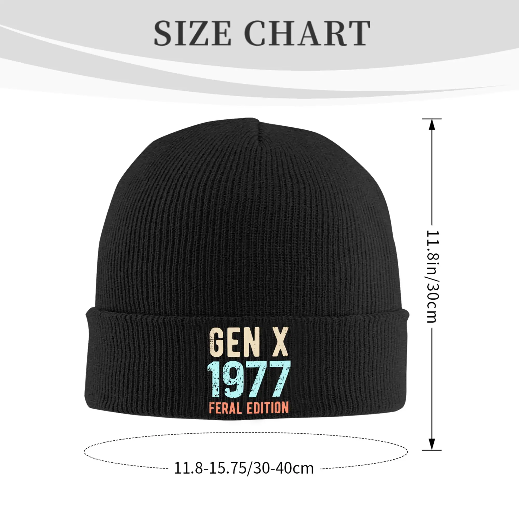 Generation X 1977 Knit Hat Beanies Winter Hats Warm Unisex  New Gen X Born in 1977  Cap Men Women Gift,