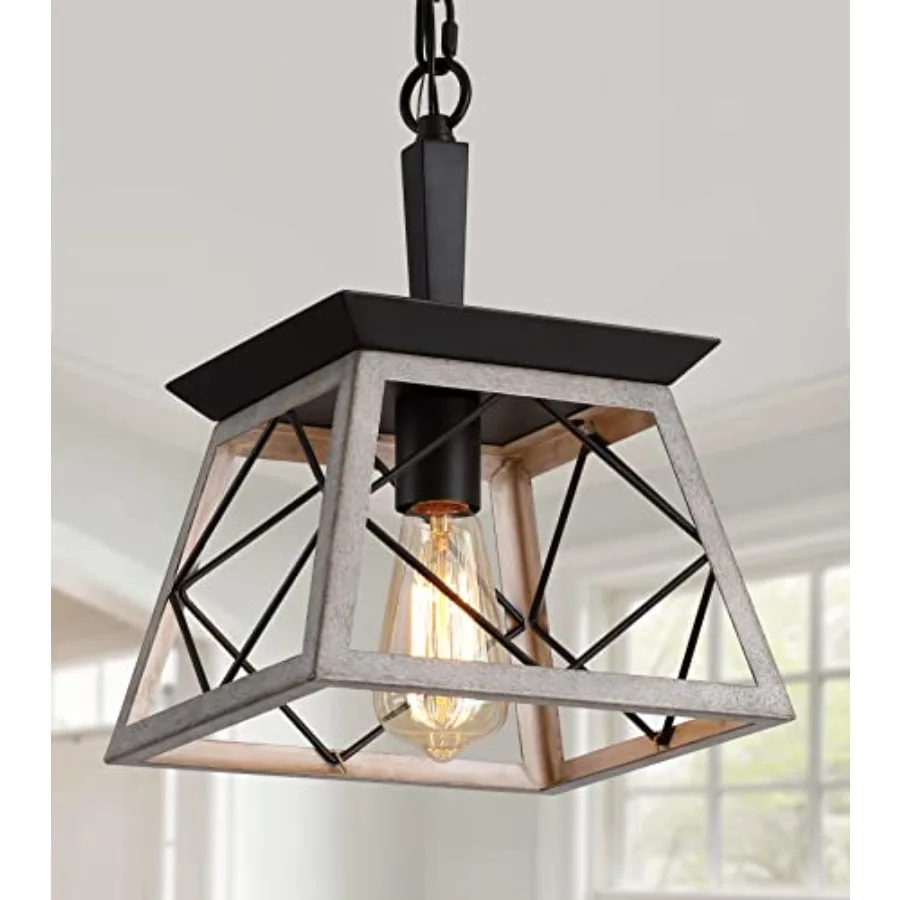

Farmhouse Dining Room Pendant Light Fixture1-Light Industrial Hanging Lights for Hallway Entryway Patio Kitchen Island UL Liste
