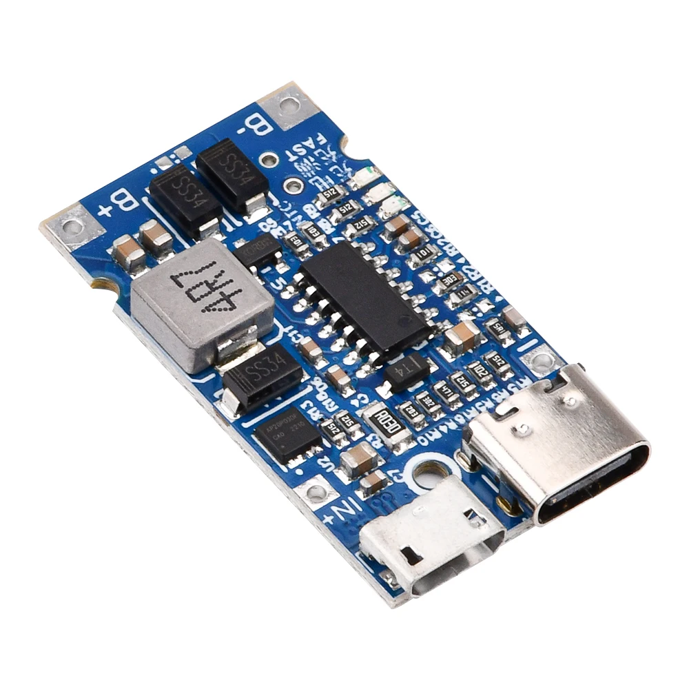 2S 3S 4S Type-C USB 4.5V-15V 18W Step-Up Buck Support QC Fast Charging Charger Module for 18650 Lithium Battery