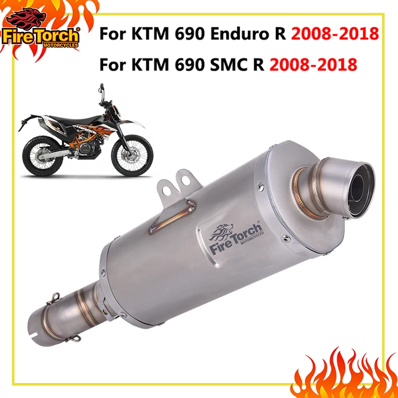 Sistema de escape para motocicleta KTM690 KTM 690 Enduro SMC R 2008 - 2018, tubo de conexión intermedio con silenciador, tubo de escape para moto.