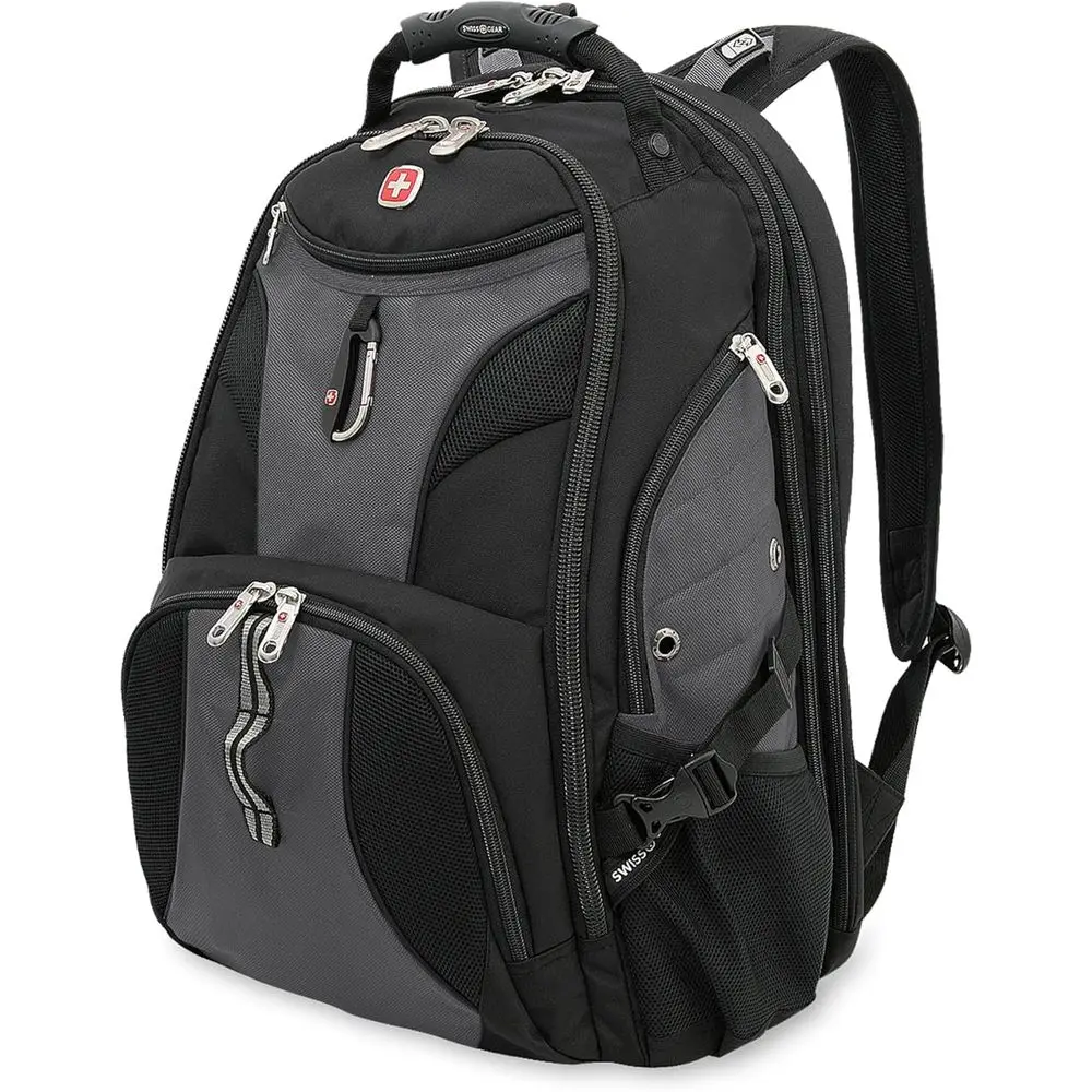 17 Laptop Backpack with TSA Lock, RID Protection, and Tablet Pocket, Grey/Black, 19