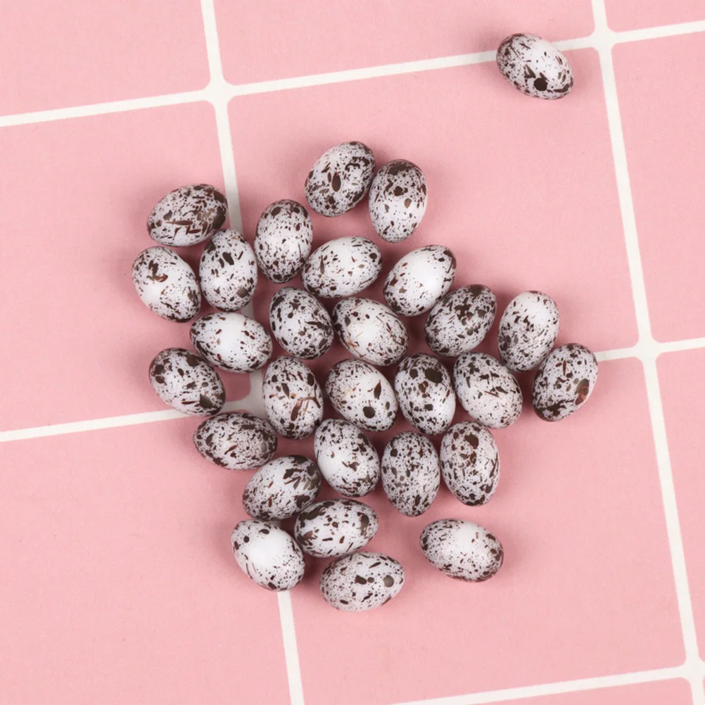 

30 Pcs Imitation Eggs Tiny Pendant Miniature Colorful Artificial Plastic Micro Decorations