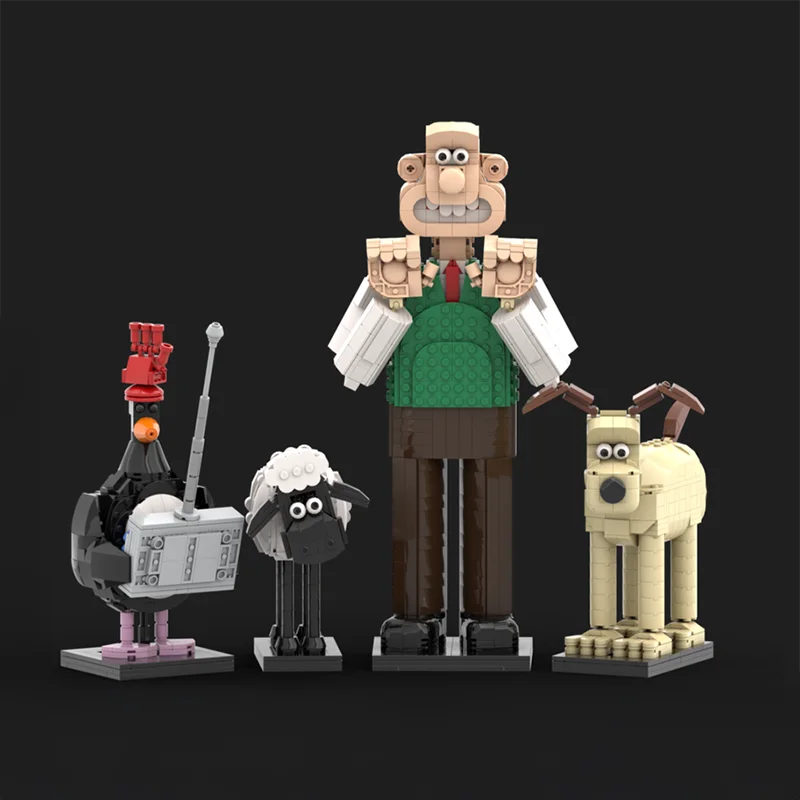 جديد 1782 قطعة فيلم الرسوم المتحركة الأغنام شوند MOC والاسد وحلق نموذج لجسم لتقوم بها بنفسك الأفكار الإبداعية لعبة أطفال تجميع لغز هدية