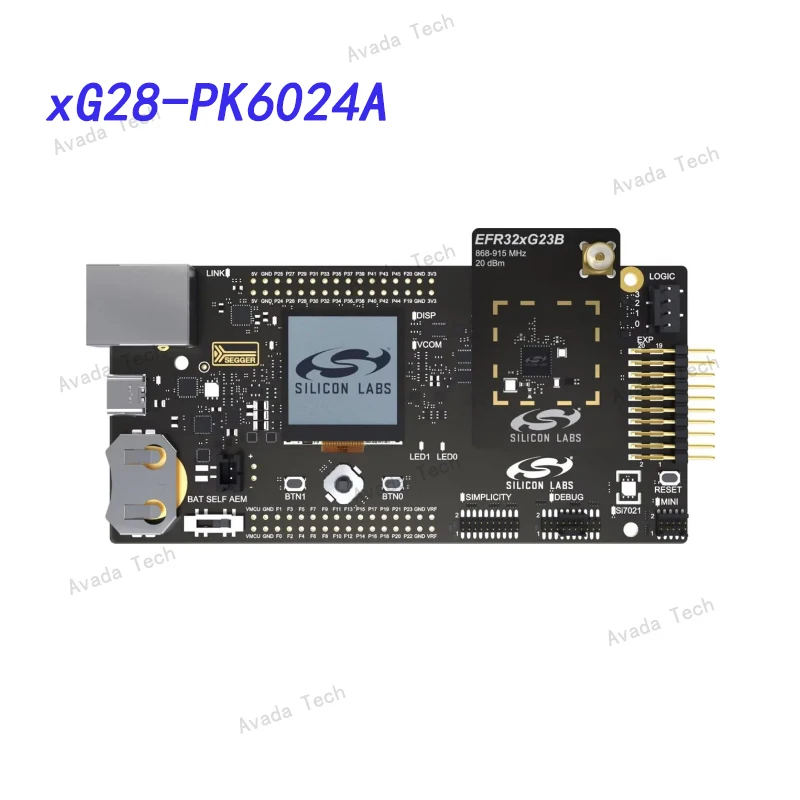 

xG28-PK6024A RF development tool 868-915 MHz+14 dBm+2.4 GHz BLE Pro Kit