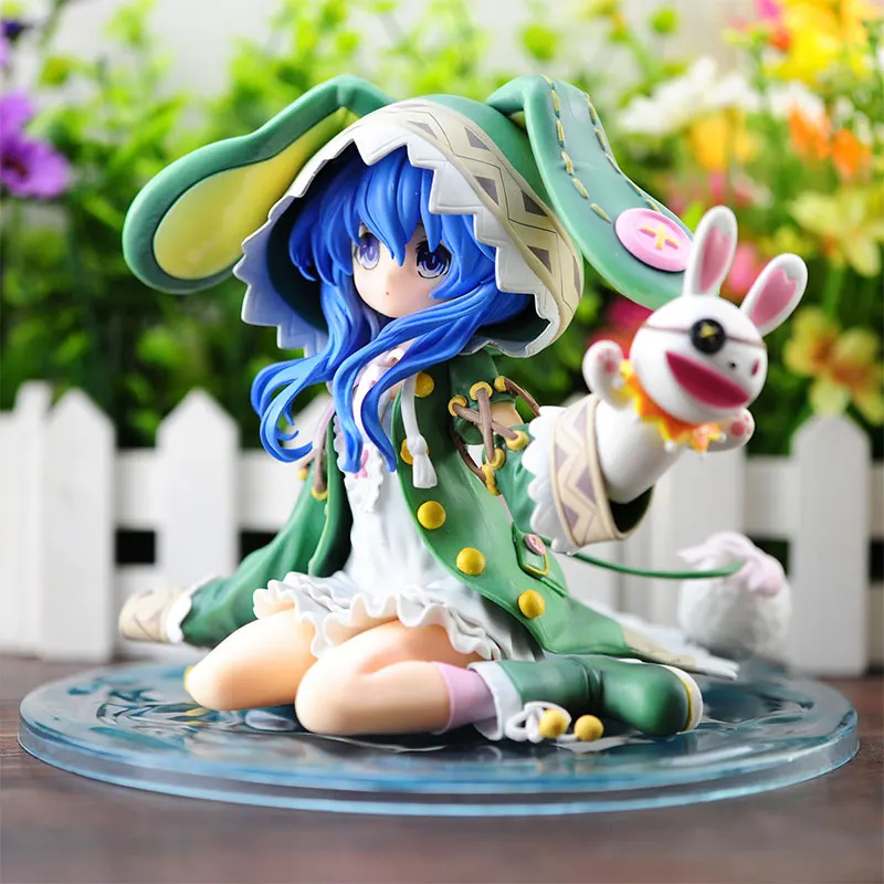 Date A Live Anime Figure Himekawa Yoshino Model Dolls Figurine Kneeling Green Rabbit Action Figures Collectible Decor Toys Gifts