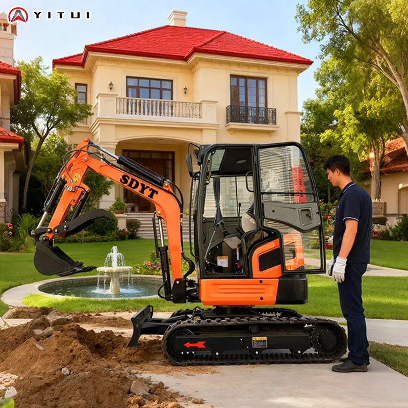 Mini Excavator 2.6 Ton Diesel-Powered Adjustable Working Radius User-Friendly Operationcrawler-Type Mini Excavator Customized