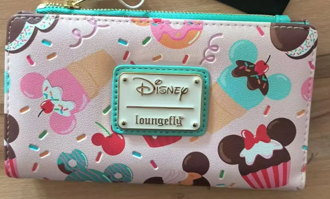 

New Loungefly Stitch Anime Wallet for Women Fashion Short Pouch Cute Card Holder Pink Series Animation Derivative Gift for Girl