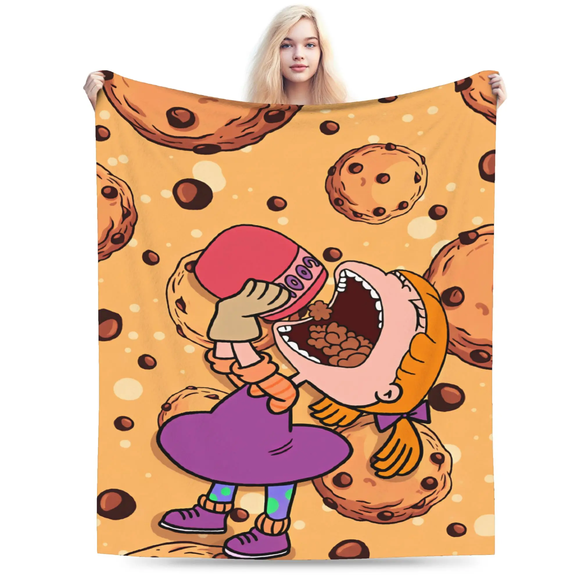 Soft Throw Blanket Travel Car Rugrat Character Blanket  Flannel Bedspread For Sofa Home Trend Sofa Bed Cover