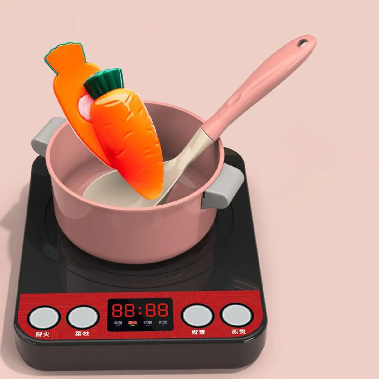 

Toy Kitchen Accessories 71 Pieces Pretend Cooking Pots Pans with Sound Pretend Kitchen Accessories for 3-8 Years Old Girls Boys