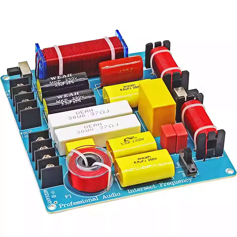 HiFi Audiophile Car and Home Use High, Mid, Low Frequency Three-Way Crossover 350W High-Power Speaker Divider Board