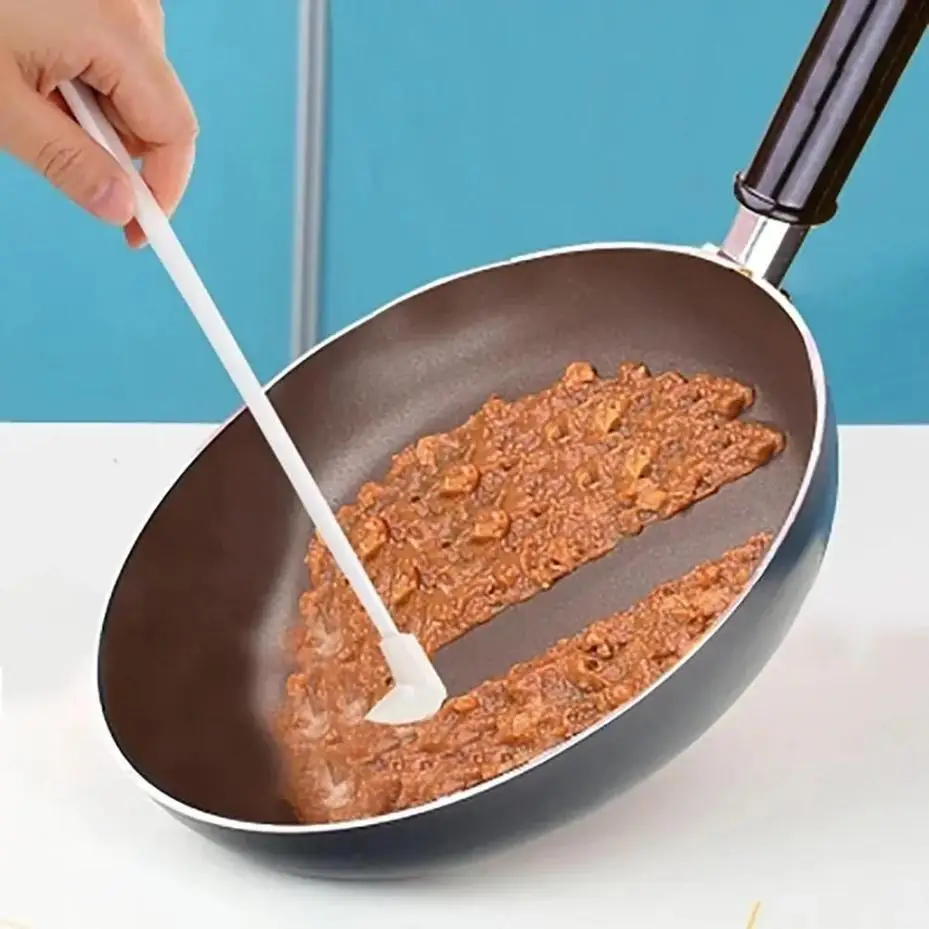 Silicone Bottle Scraper Spatula Long Handle Jar Cleaner For Jam Sauce Salad Dressing Kitchen Bottle Bottom Scraping Tool Utensil