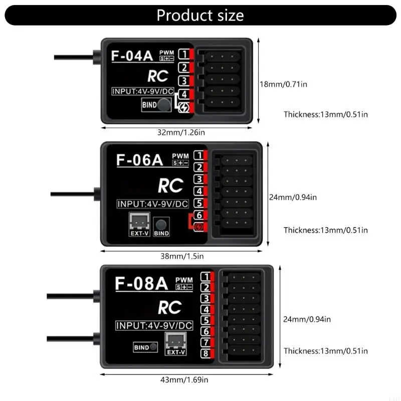 L41F Máy thu nhiều tần số F-04A F-06A F-08A cho hoạt động mô hình ngoài trời với cấu trúc mạnh mẽ