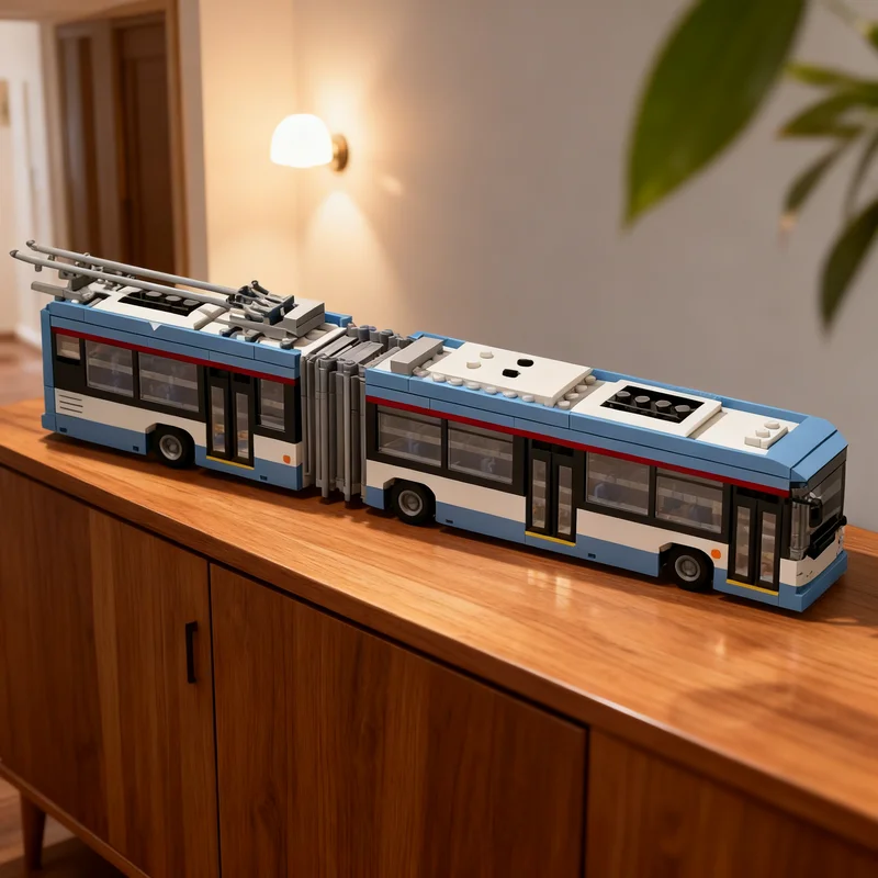 

5145 деталей MOC HESS Swiss Trolley Arnhem Creator Expert, модель-конструктор, архитектурные блоки, рождественский подарок, идея для игрушки, образовательная игрушка, DIY