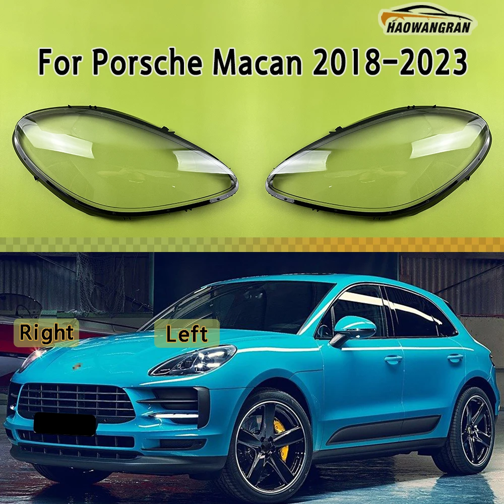 

Front Headlamp Cover Headlight Shell Lampshade Plexiglass Replace Original Lens For Porsche Macan 2018 2019 2020 2021 2022 2023