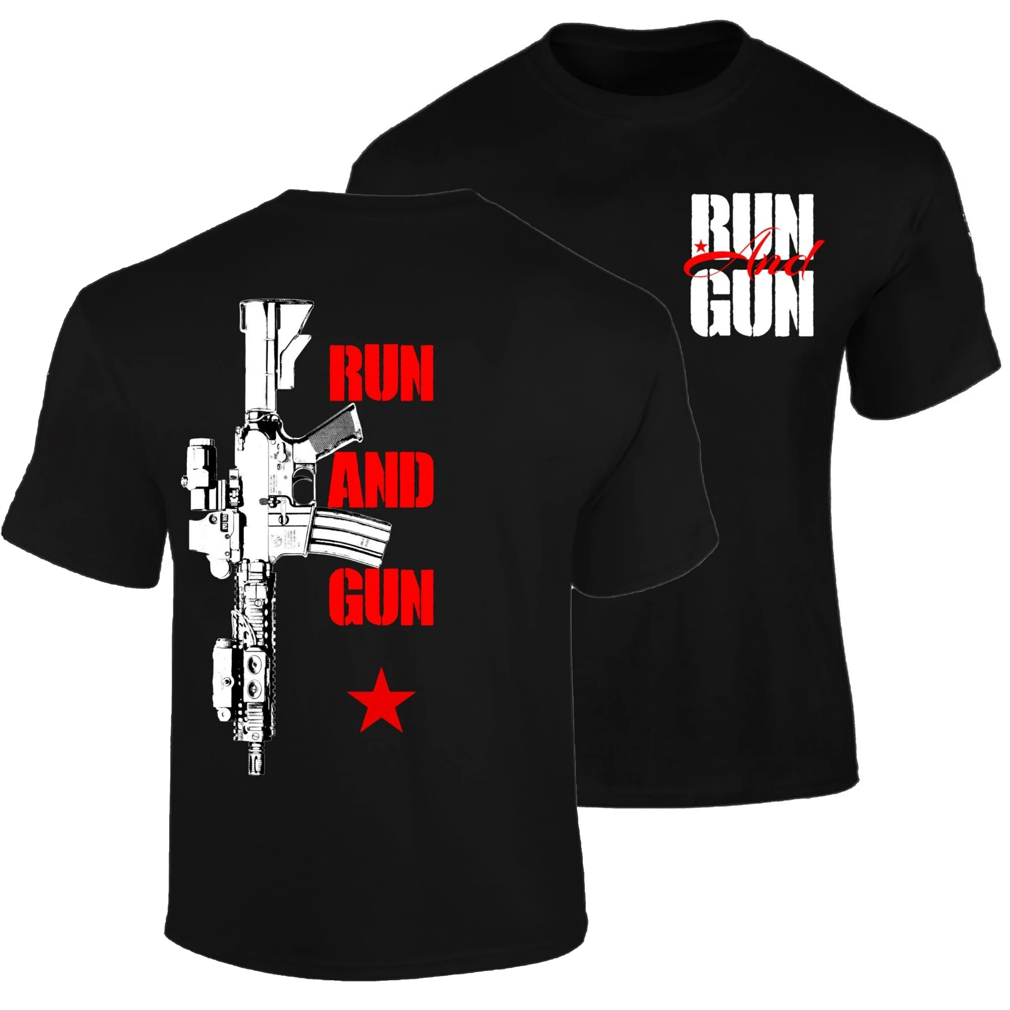 

Run and Gun Patriot Veteran Military Grunt T-Shirt 100% Cotton O-Neck Short Sleeve Summer Casual Mens T-shirt Size S-3XL