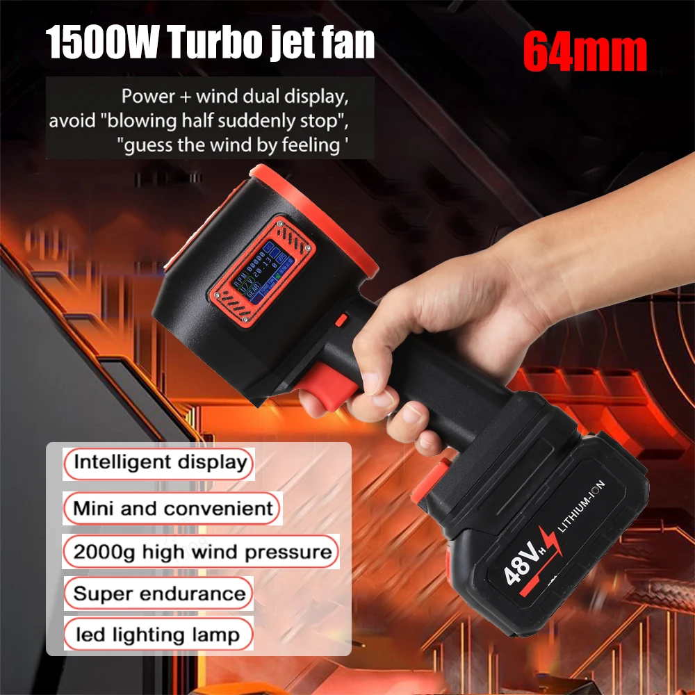 

Тяга 2000 г X70Max 1500 Вт Турбовентиляторы Струйный вентилятор Высокоскоростной бесщеточный двигатель 64 мм Мощный воздуходувка Автомобильный снег Для аккумулятора Makita