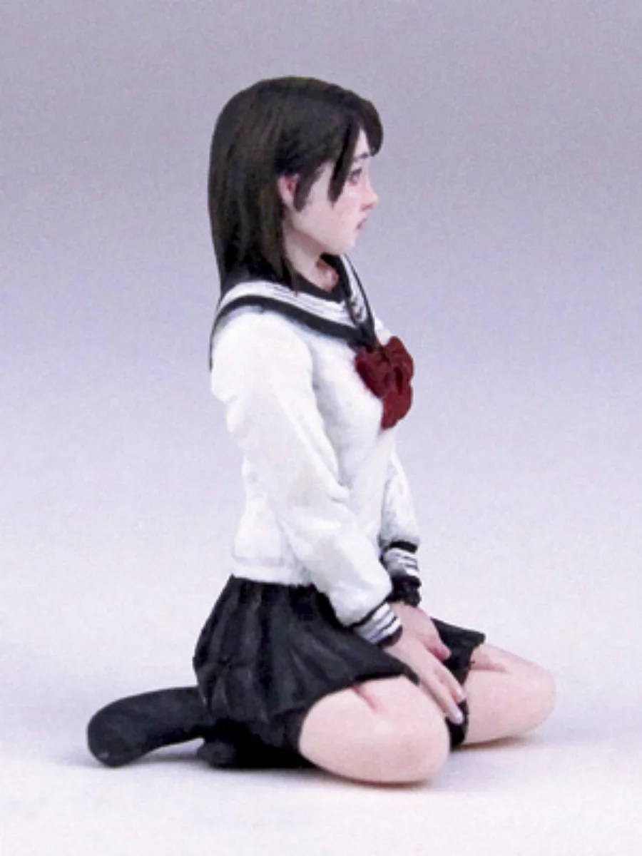 Jk12 Spot 1/35 Scale Resin Figure Model Kit Female High School Student  Sitting Position Unassembled Unpainted Free Shipping