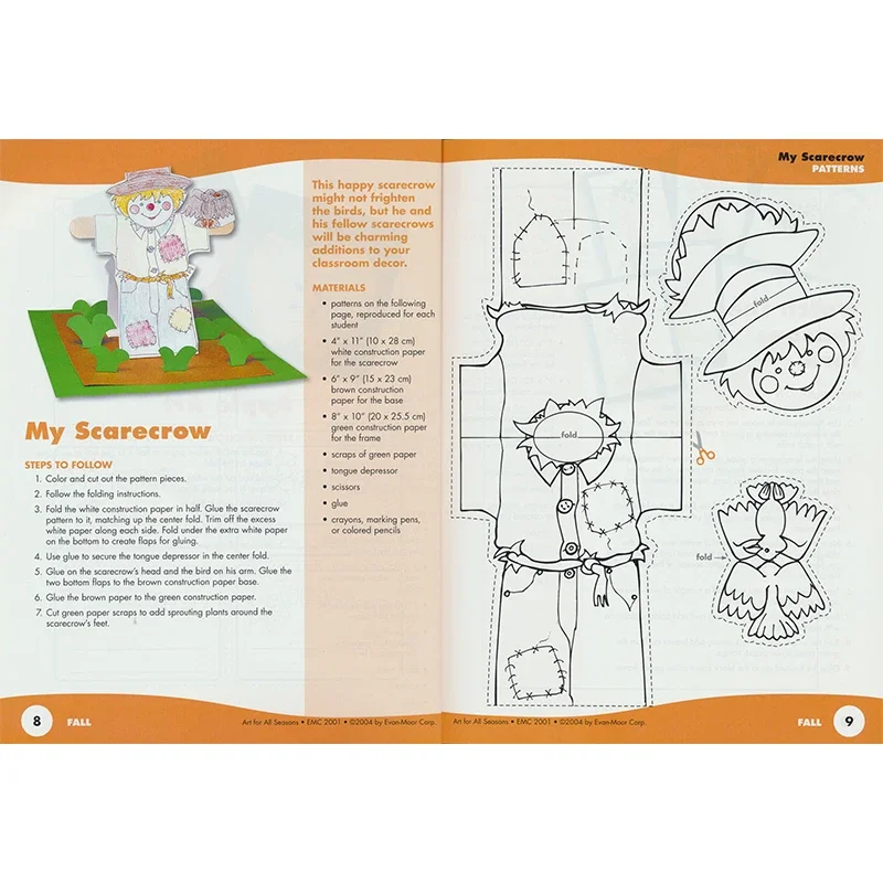 Evan-Moor Art for All Seasons, Grades1-4 Workbook,aged 6 7 8 9 10, English book 9781557999535