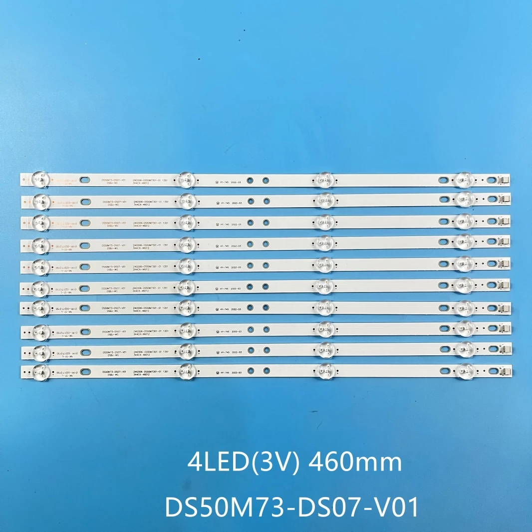 

10pcs LED Backlight strip for NES0NS 50F570T2 AKAI AKTV505 TI4910DLEDDS C50ANSMT-4K DS50M73-DS07-V01 DSBL-WG 2W2006-DS50M7301-01