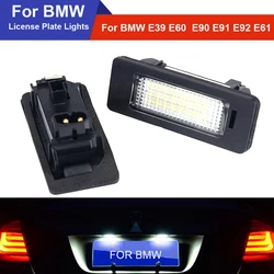 Para BMW E39 E60 luz de matrícula 6000k blanco sin Error 12v luz Led de matrícula para BMW E90 E91 E92 E61 E60 E70 E71