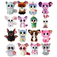 15CM TY Stuffed Plush Animals Toys Halloween Bat Spider Unicorn Opal Pastel Cat Fox Goat Doll Collection Children Toy Gift