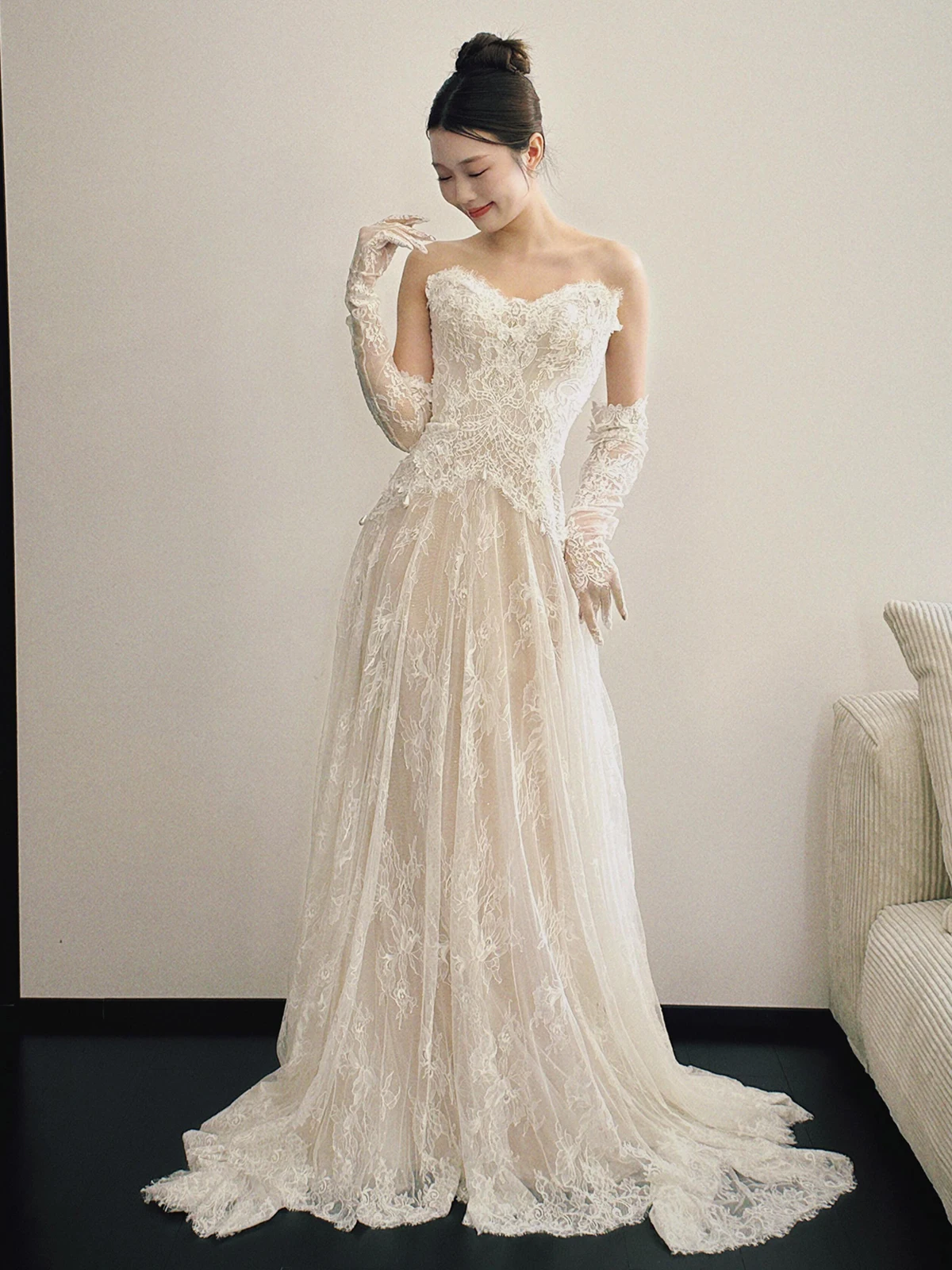 Ball Wear Tube Top Light New Wedding Dress Super Mori Bride Engagement Morning Photography Female Welcome