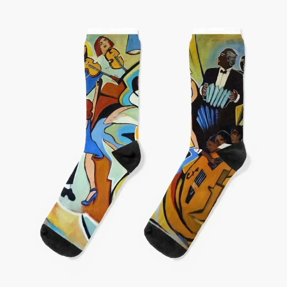 Calcetines de tango azul cobalto, calcetines deportivos de rugby de diseñador antideslizantes de fútbol para mujer y hombre